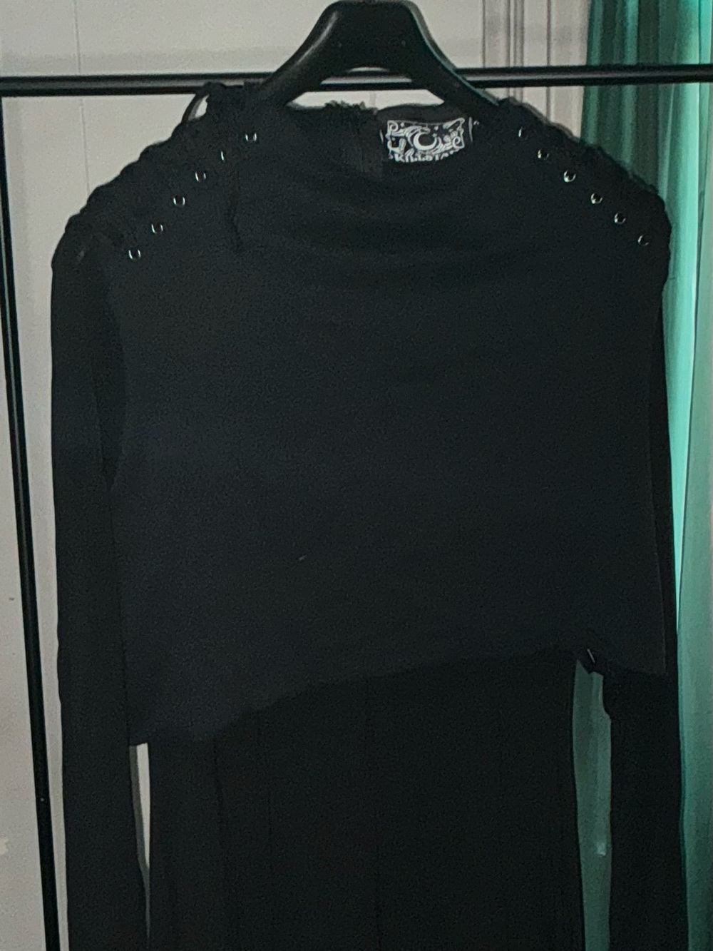 Killstar Black Long Sleeve Gothic Maxi Dress